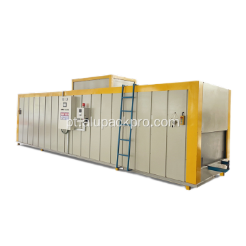 Linha de produção de efeito madeira para perfis de alumínio